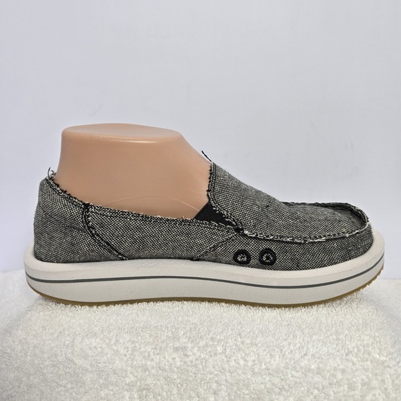 Sanuk Womens Size 7 Donna Rocker Slip On Shoes 1107449 Black Hemp Walking - Picture 9 of 16